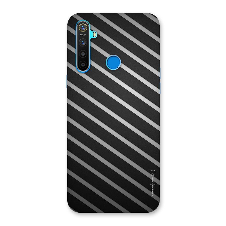 Grey And Black Stripes Back Case for Realme 5s