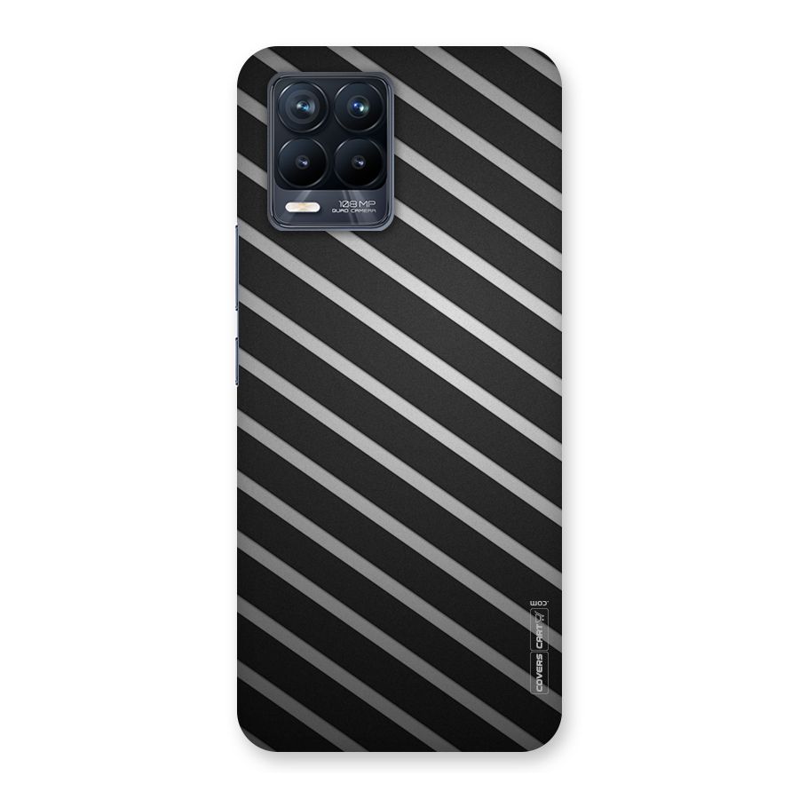 Grey And Black Stripes Back Case for Realme 8 Pro