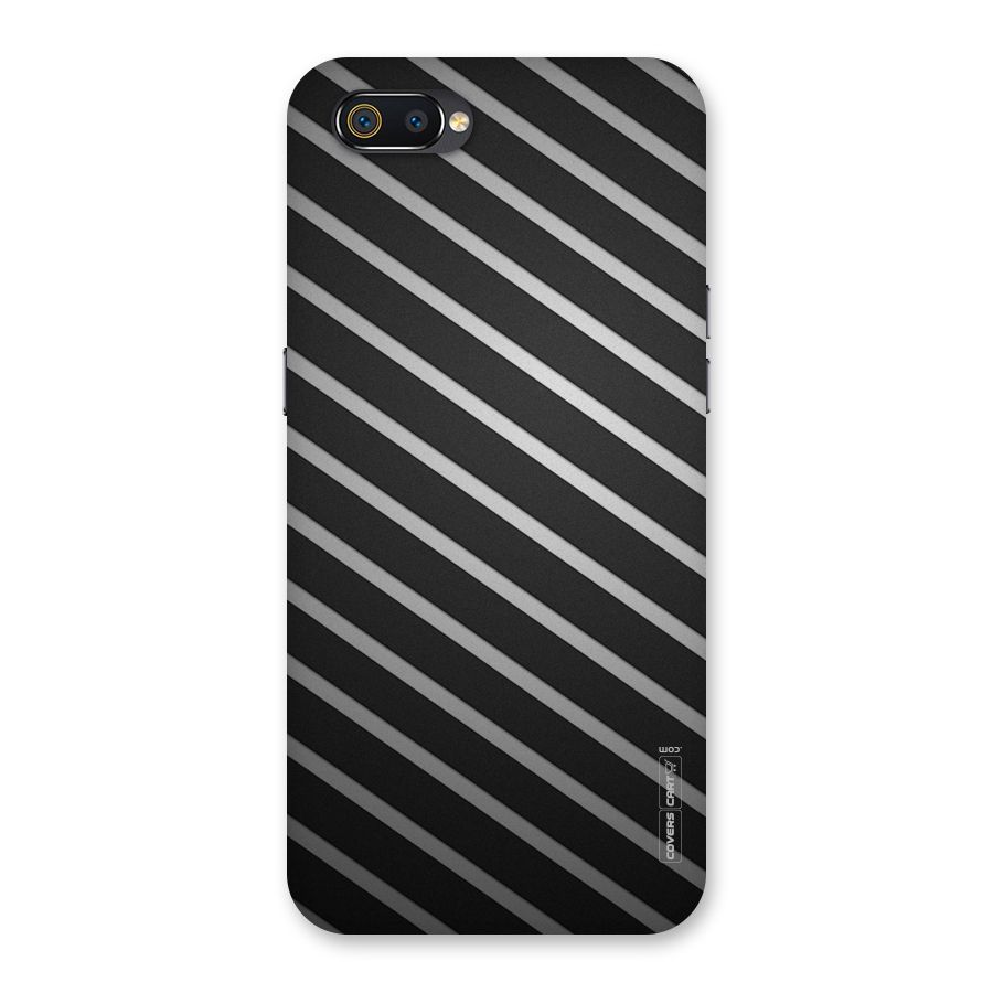 Grey And Black Stripes Back Case for Realme C2