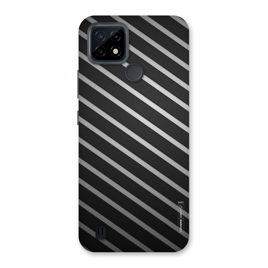 Grey And Black Stripes Back Case for Realme C21