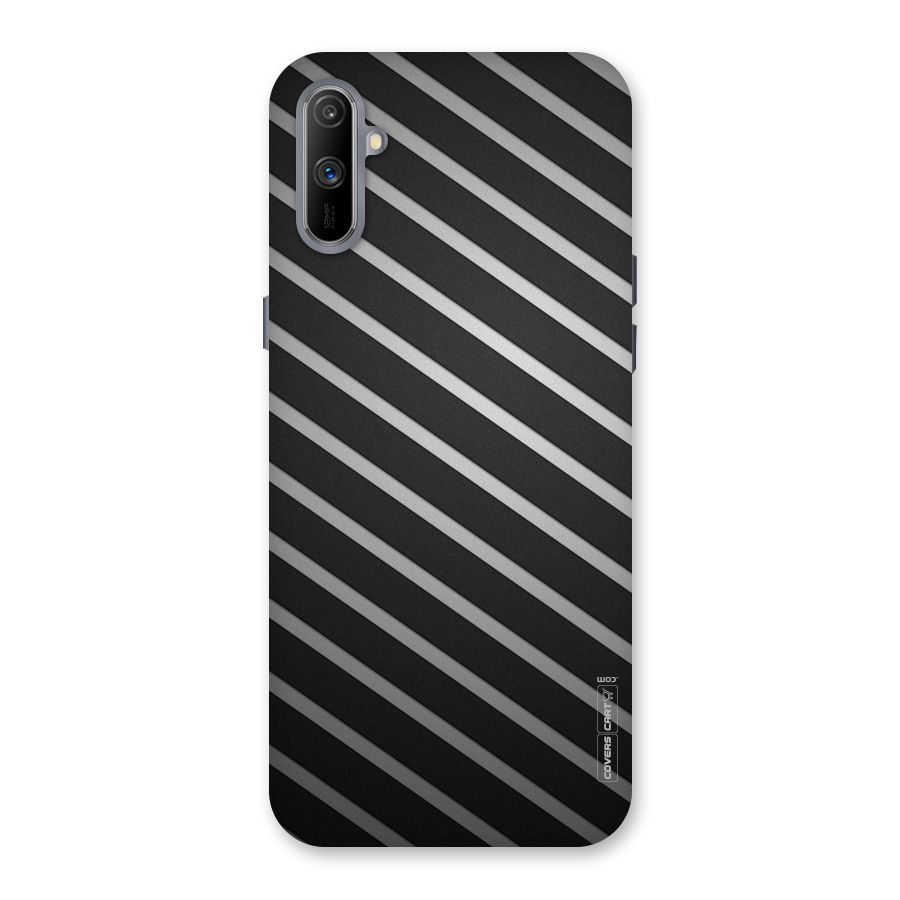 Grey And Black Stripes Back Case for Realme C3