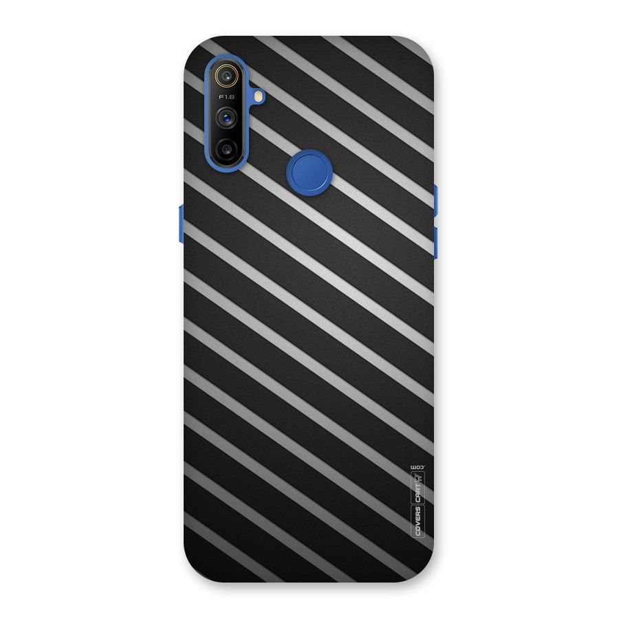 Grey And Black Stripes Back Case for Realme Narzo 10A