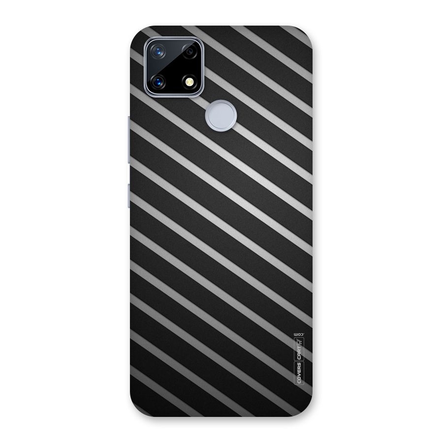 Grey And Black Stripes Back Case for Realme Narzo 20