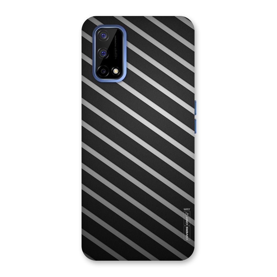 Grey And Black Stripes Back Case for Realme Narzo 30 Pro