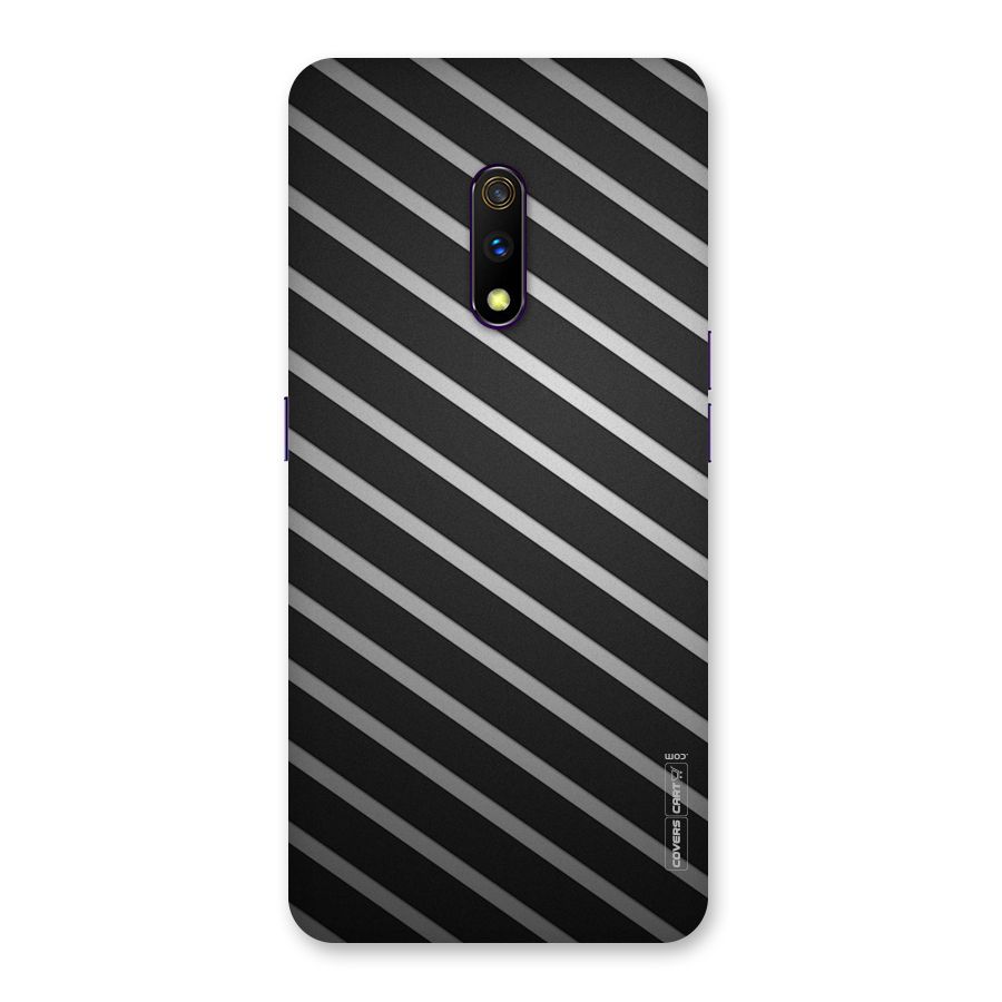 Grey And Black Stripes Back Case for Realme X