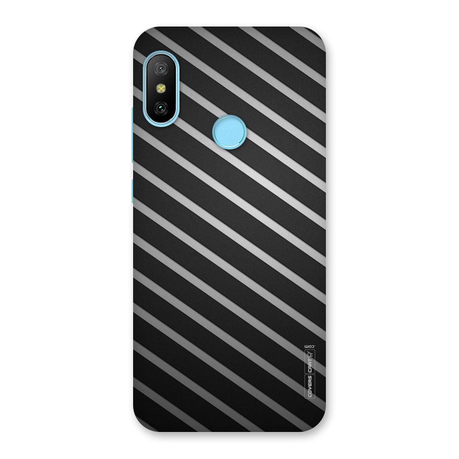 Grey And Black Stripes Back Case for Redmi 6 Pro
