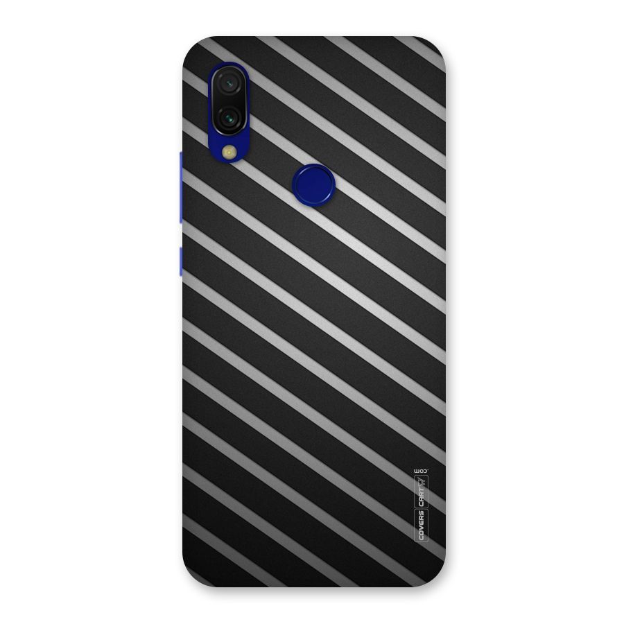 Grey And Black Stripes Back Case for Redmi 7