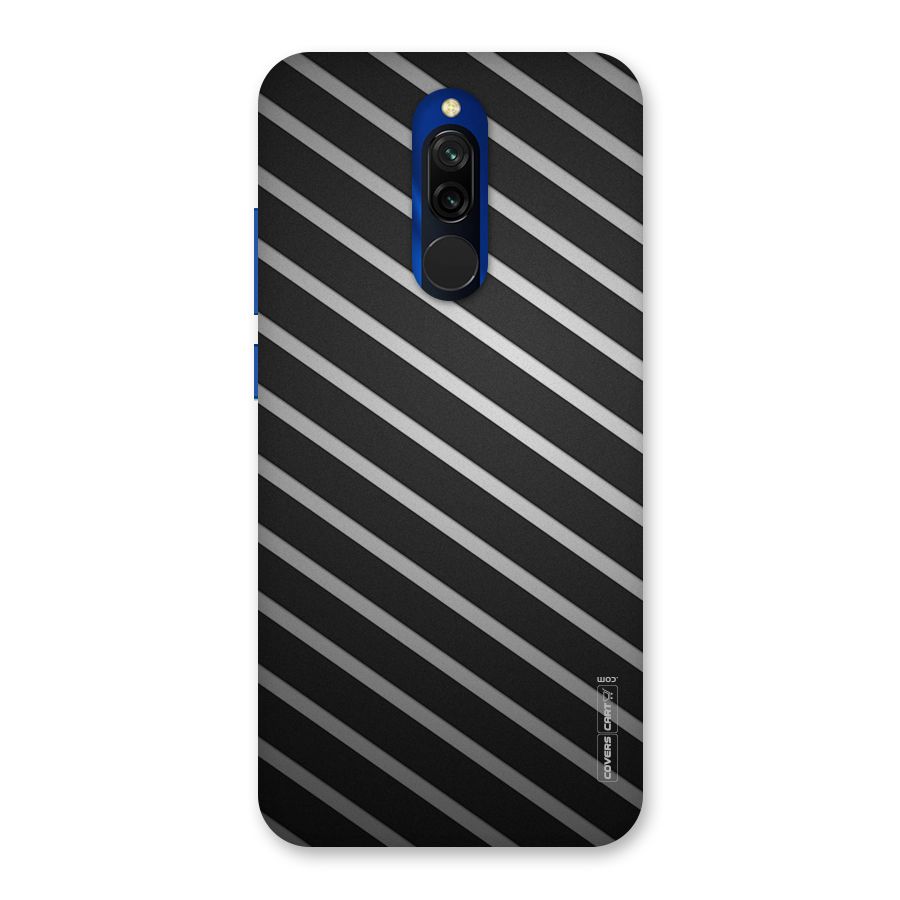 Grey And Black Stripes Back Case for Redmi 8