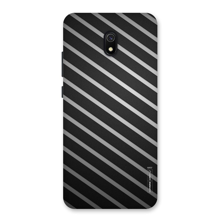 Grey And Black Stripes Back Case for Redmi 8A