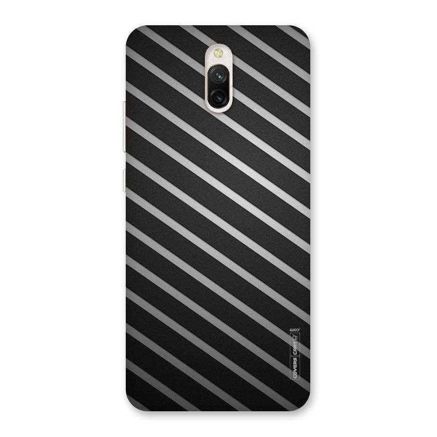 Grey And Black Stripes Back Case for Redmi 8A Dual