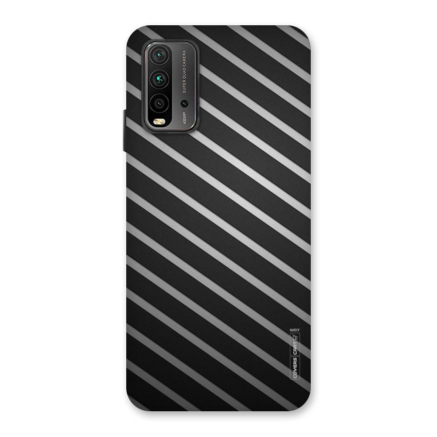 Grey And Black Stripes Back Case for Redmi 9 Power