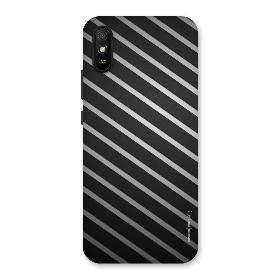 Grey And Black Stripes Back Case for Redmi 9i