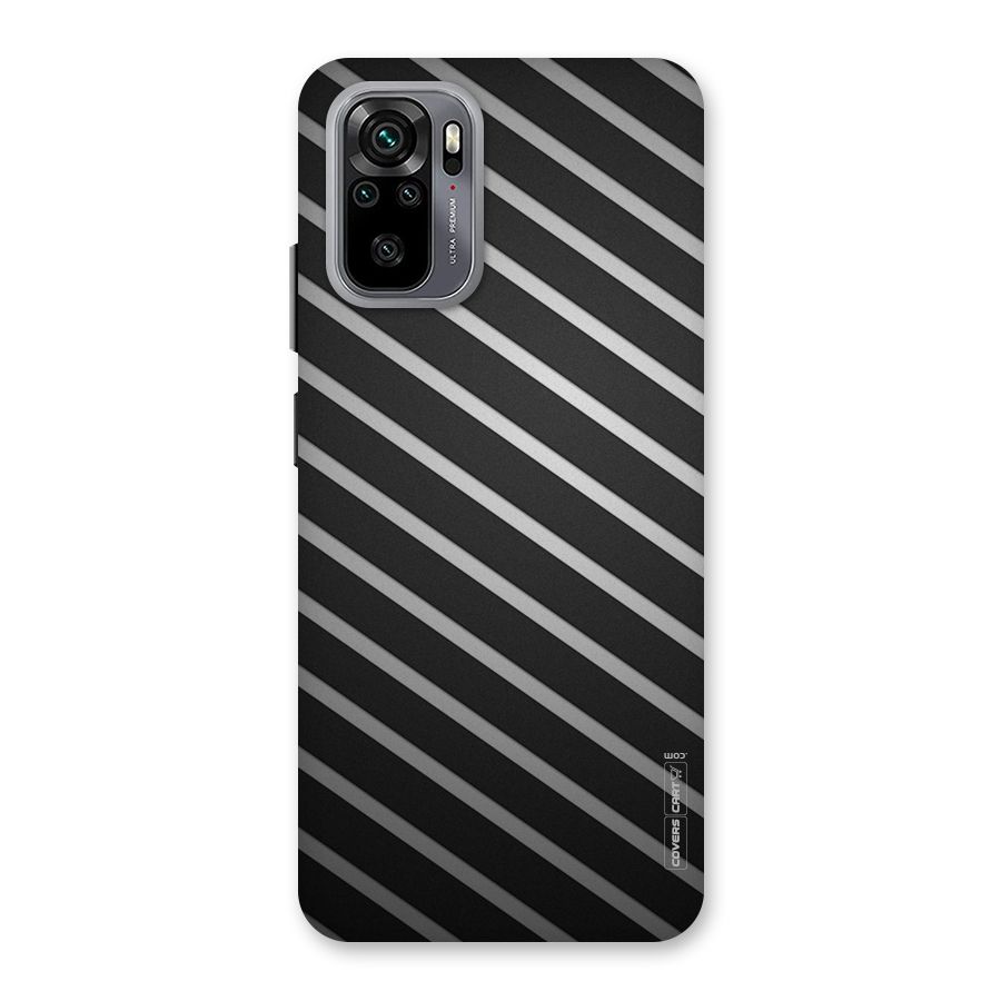 Grey And Black Stripes Back Case for Redmi Note 10