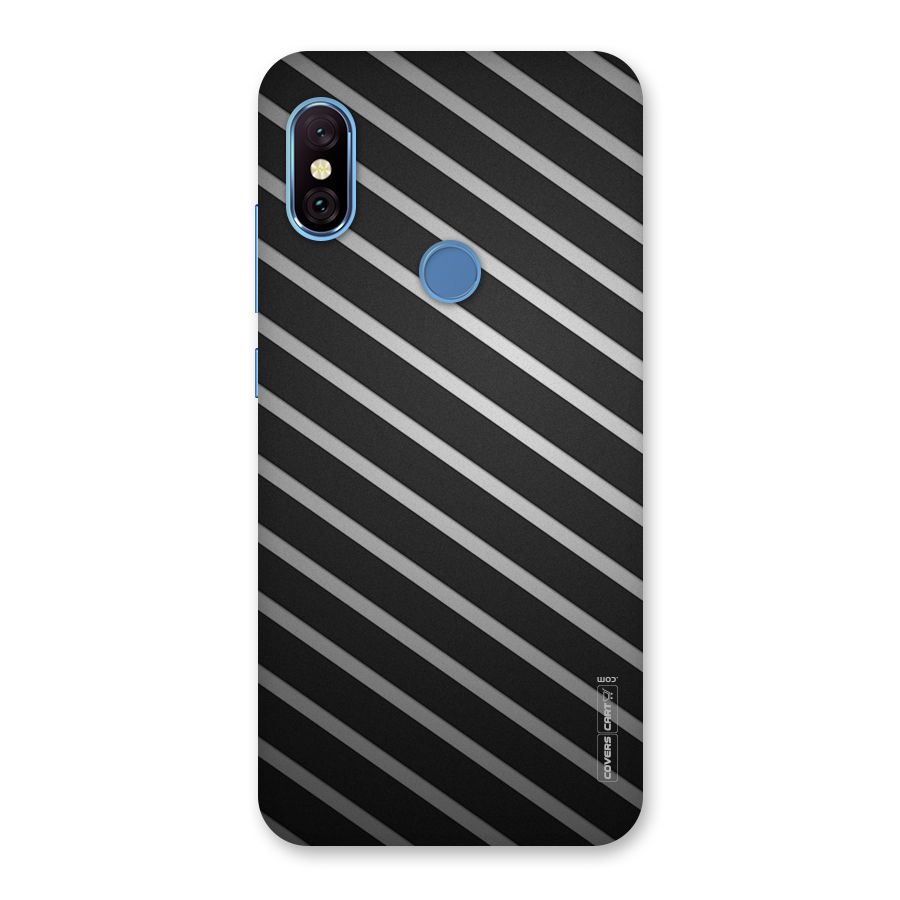 Grey And Black Stripes Back Case for Redmi Note 6 Pro