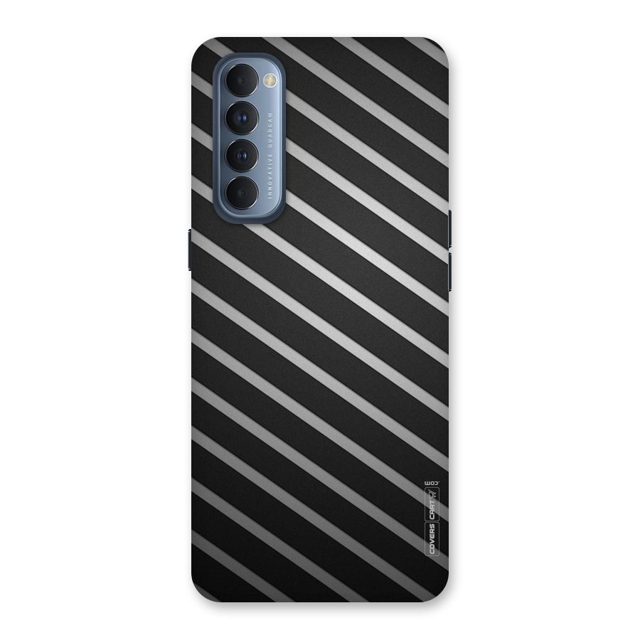Grey And Black Stripes Back Case for Reno4 Pro