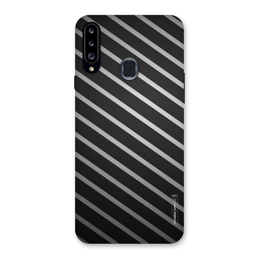 Grey And Black Stripes Back Case for Samsung Galaxy A20s
