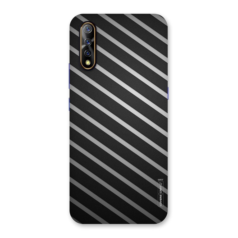 Grey And Black Stripes Back Case for Vivo S1