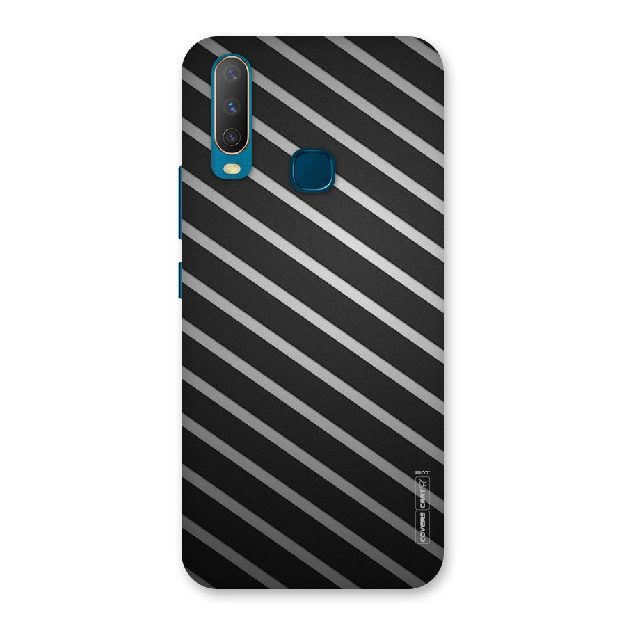 Grey And Black Stripes Back Case for Vivo U10