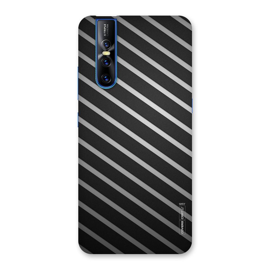 Grey And Black Stripes Back Case for Vivo V15 Pro