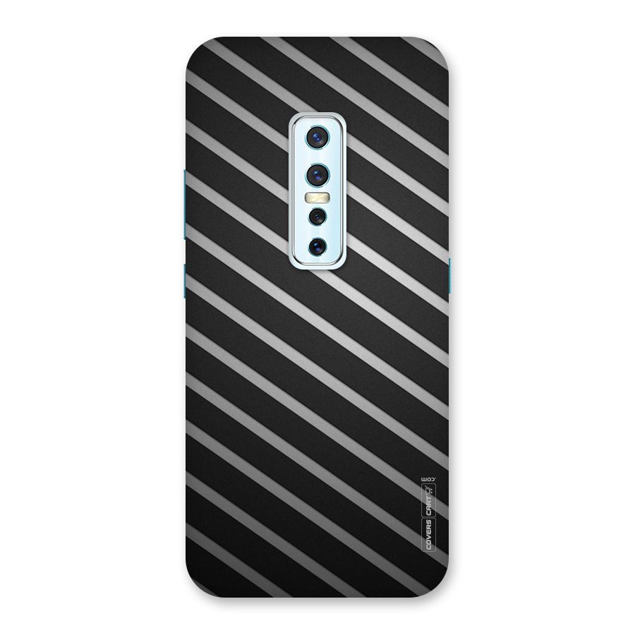 Grey And Black Stripes Back Case for Vivo V17 Pro
