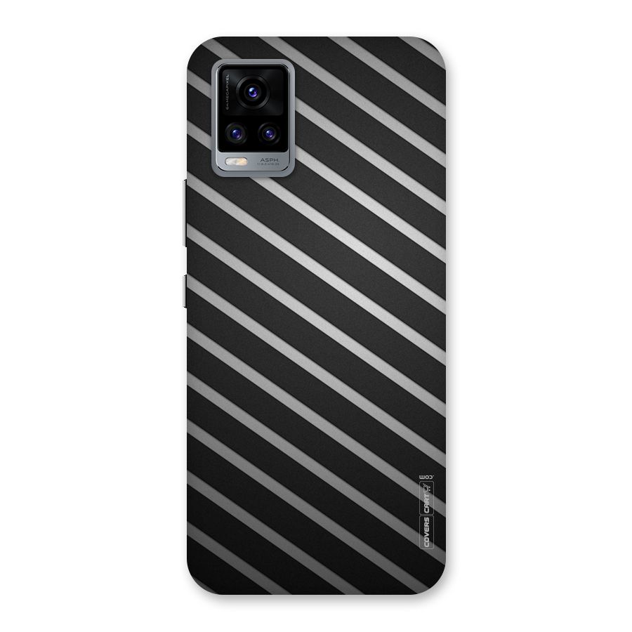 Grey And Black Stripes Back Case for Vivo V20