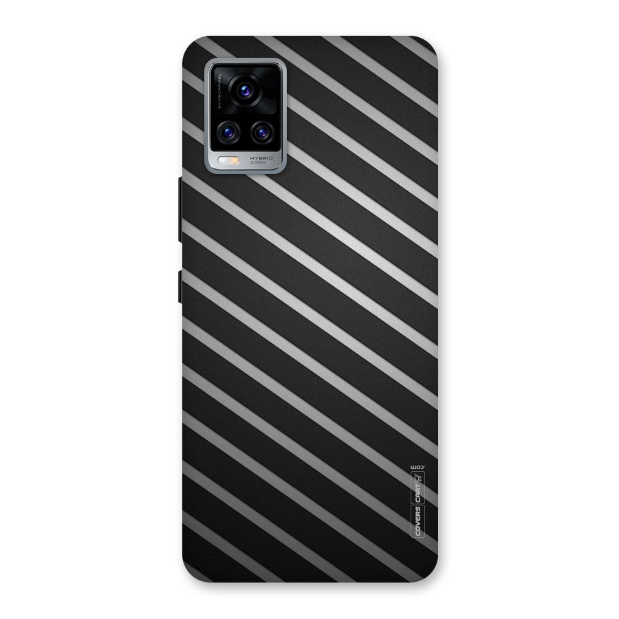 Grey And Black Stripes Back Case for Vivo V20 Pro