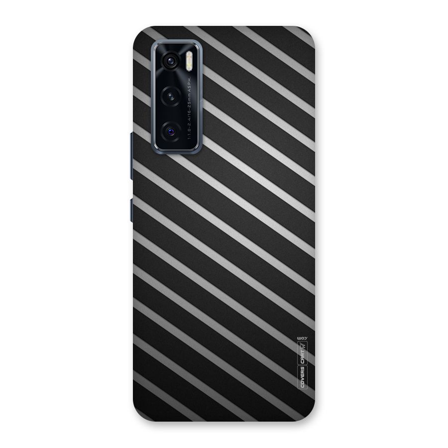 Grey And Black Stripes Back Case for Vivo V20 SE