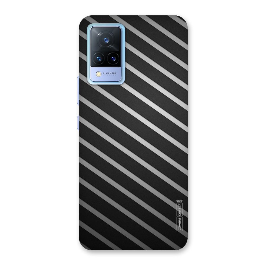 Grey And Black Stripes Back Case for Vivo V21 5G