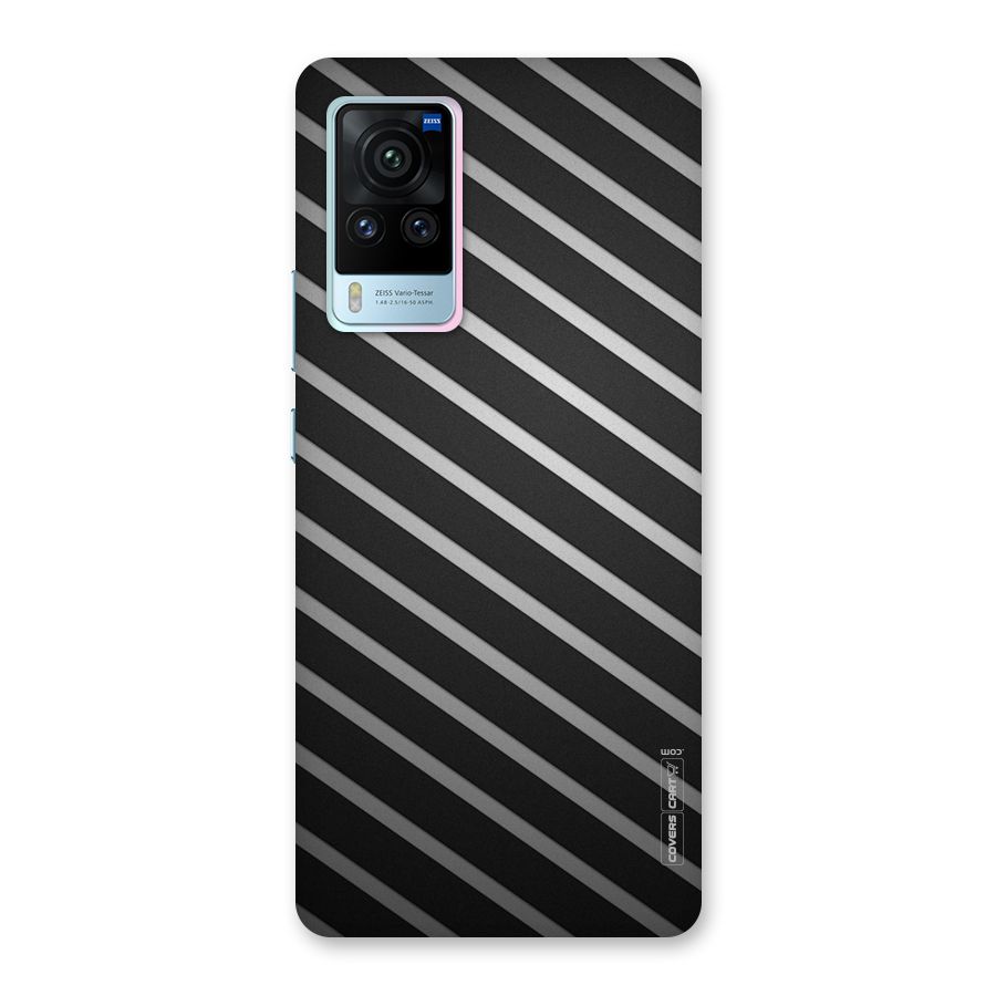 Grey And Black Stripes Back Case for Vivo X60 Pro