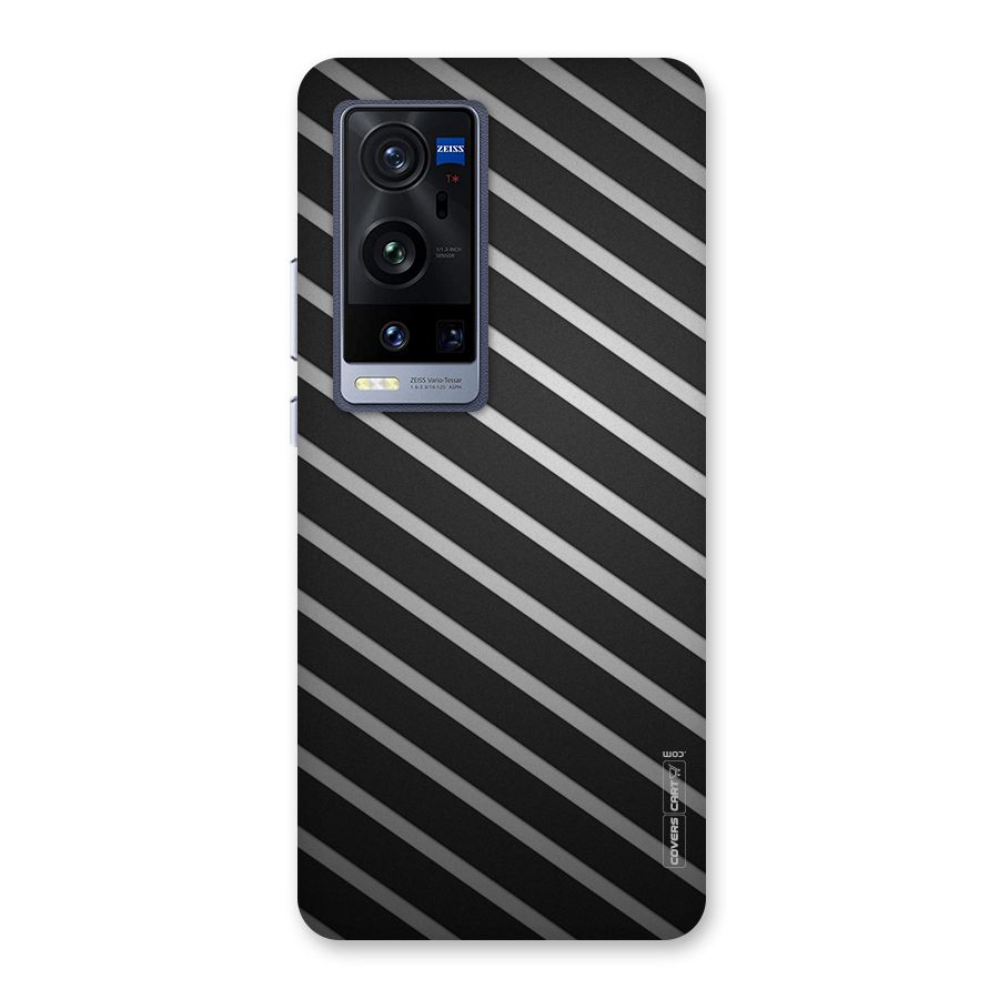 Grey And Black Stripes Back Case for Vivo X60 Pro Plus