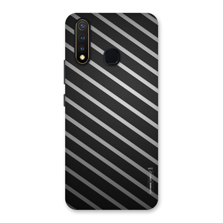 Grey And Black Stripes Back Case for Vivo Y19