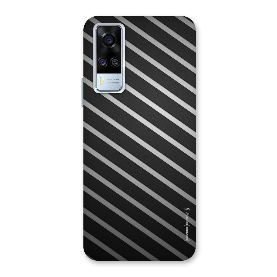 Grey And Black Stripes Back Case for Vivo Y31