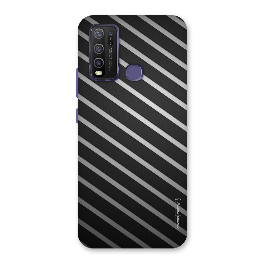 Grey And Black Stripes Back Case for Vivo Y50