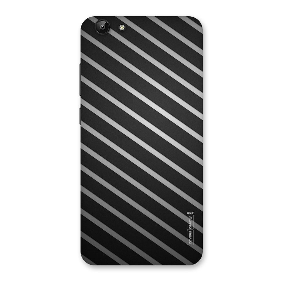 Grey And Black Stripes Back Case for Vivo Y69