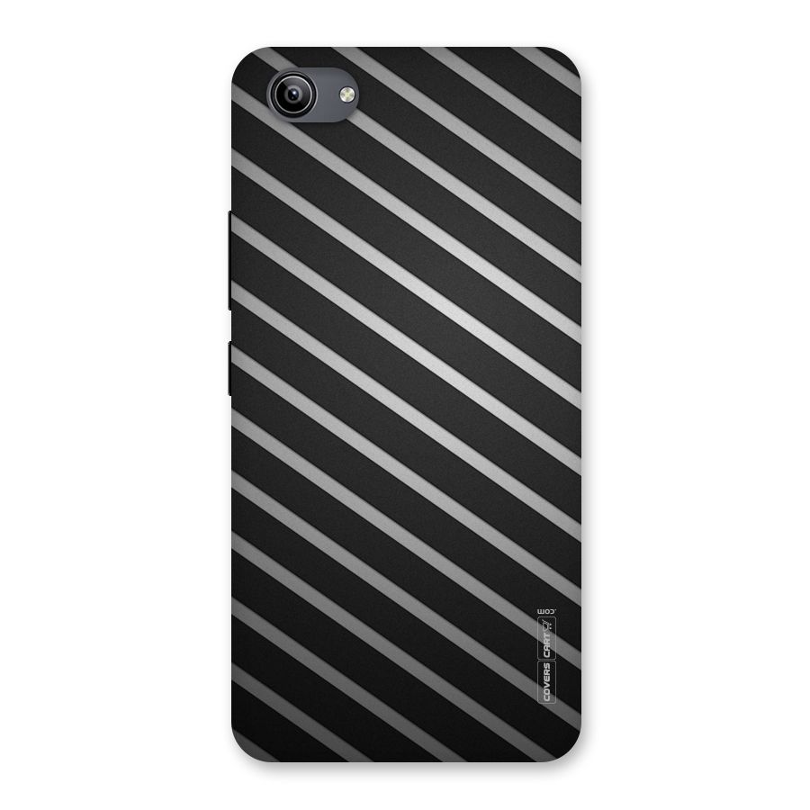 Grey And Black Stripes Back Case for Vivo Y81i