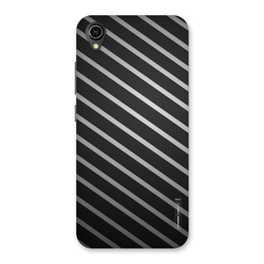 Grey And Black Stripes Back Case for Vivo Y90