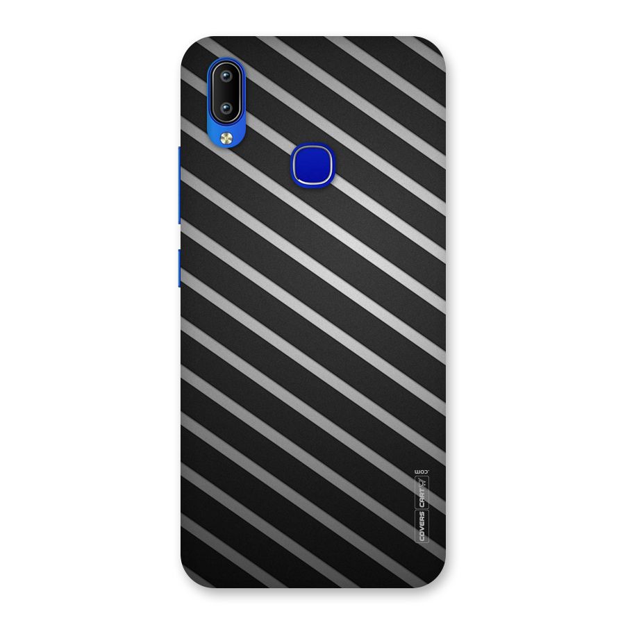 Grey And Black Stripes Back Case for Vivo Y91