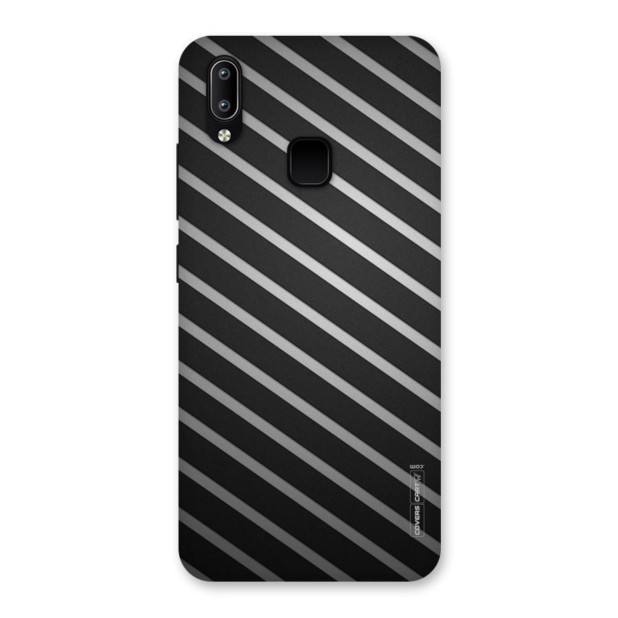 Grey And Black Stripes Back Case for Vivo Y93