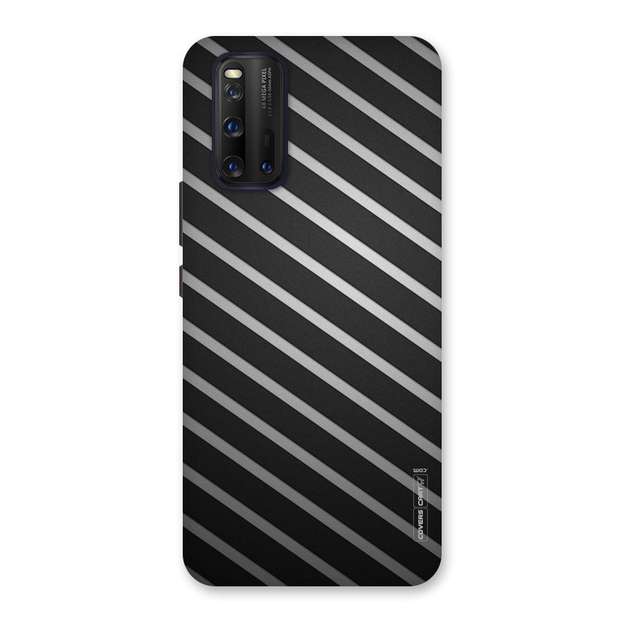Grey And Black Stripes Back Case for Vivo iQOO 3