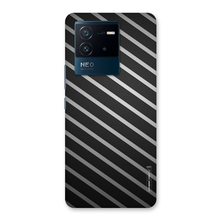Grey And Black Stripes Back Case for Vivo iQOO Neo 6 5G
