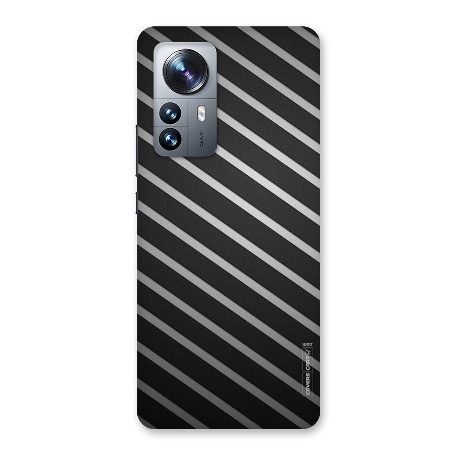 Grey And Black Stripes Back Case for Xiaomi 12 Pro