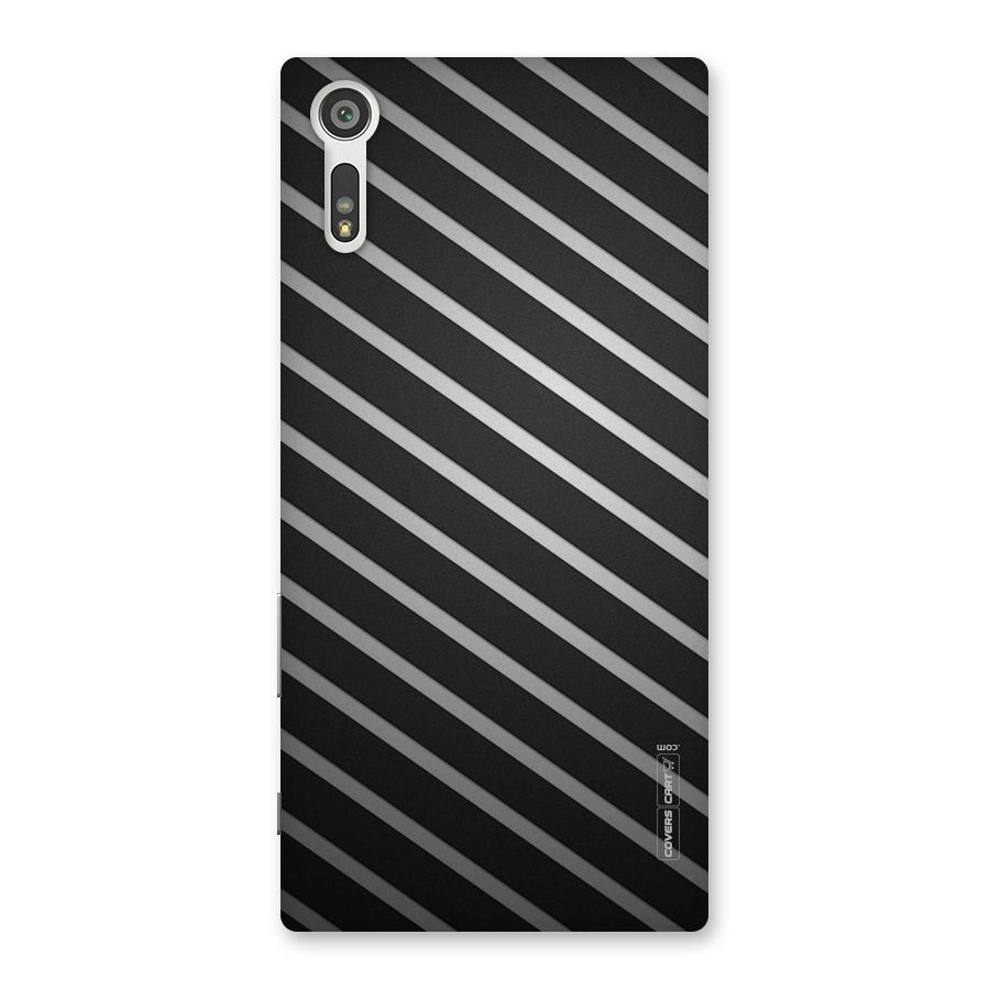 Grey And Black Stripes Back Case for Xperia XZ