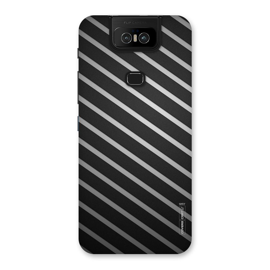 Grey And Black Stripes Back Case for Zenfone 6z