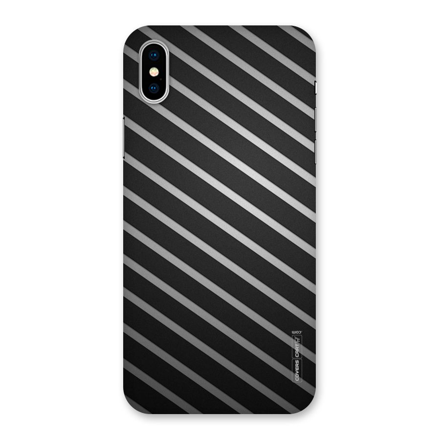 Grey And Black Stripes Back Case for iPhone XS