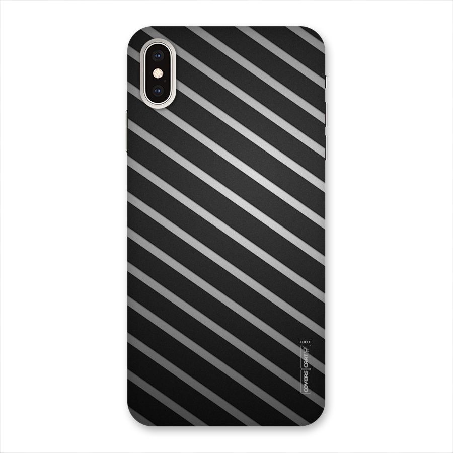 Grey And Black Stripes Back Case for iPhone XS Max