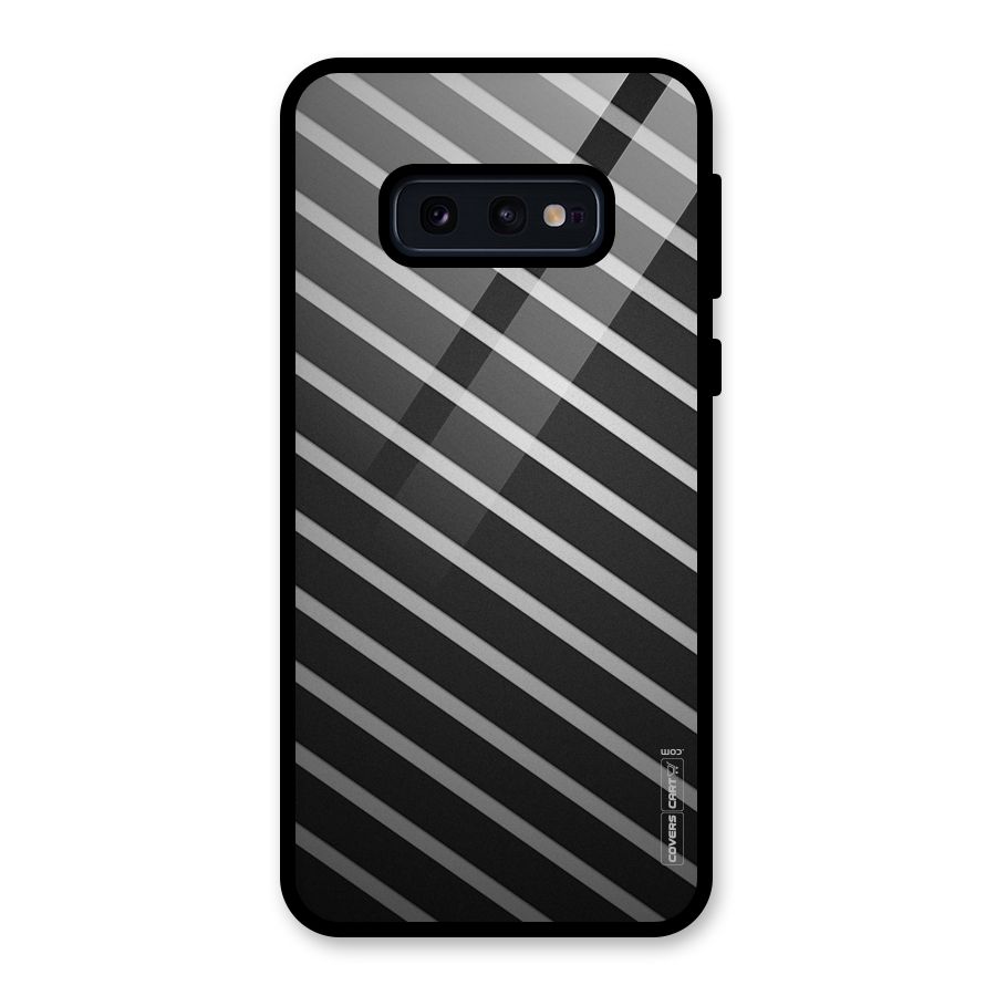 Grey And Black Stripes Glass Back Case for Galaxy S10e