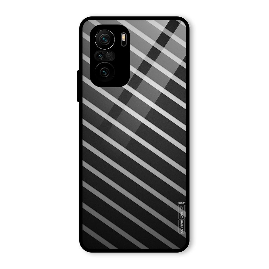 Grey And Black Stripes Glass Back Case for Mi 11X Pro