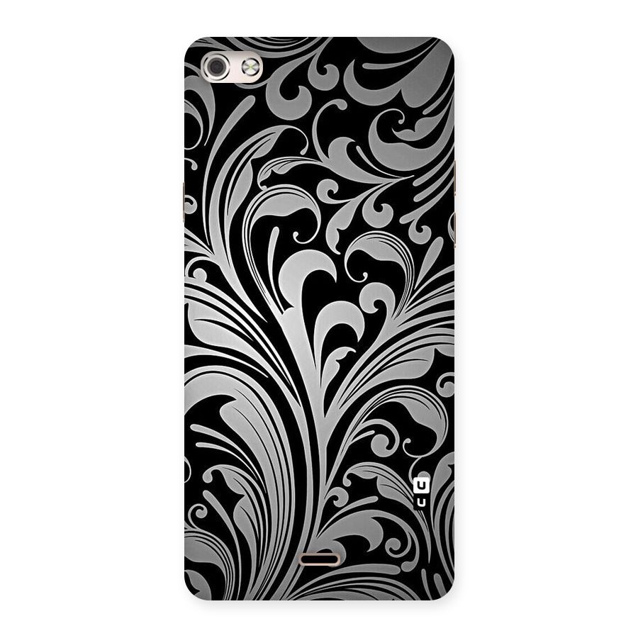 Grey Beauty Pattern Back Case for Micromax Canvas Silver 5
