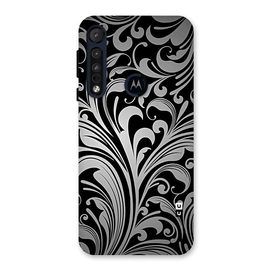Grey Beauty Pattern Back Case for Motorola One Macro
