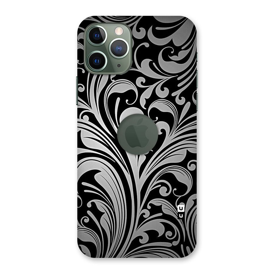 Grey Beauty Pattern Back Case for iPhone 11 Pro Logo  Cut